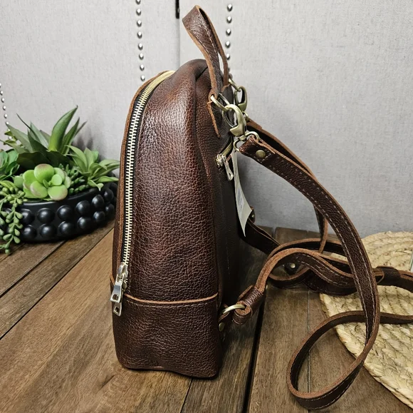 Portland Leather Goods Rue Convertible Backpack Coldbrew - Picture 6 of 16